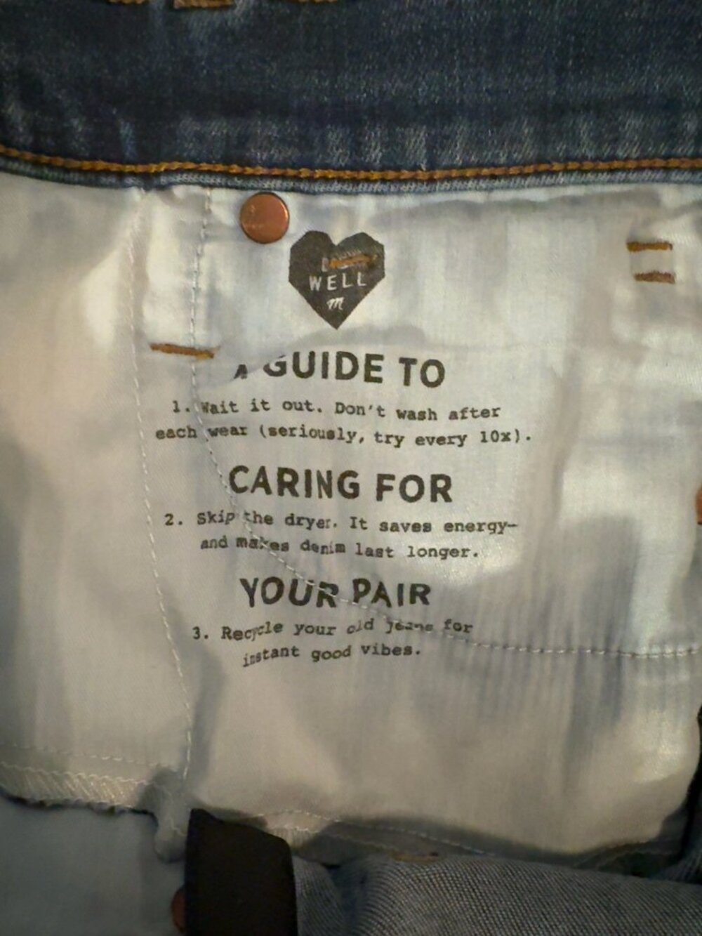 Madewell 10" High Rise Skinny Jeans Size 25 Medium Wash - Picture 6 of 8